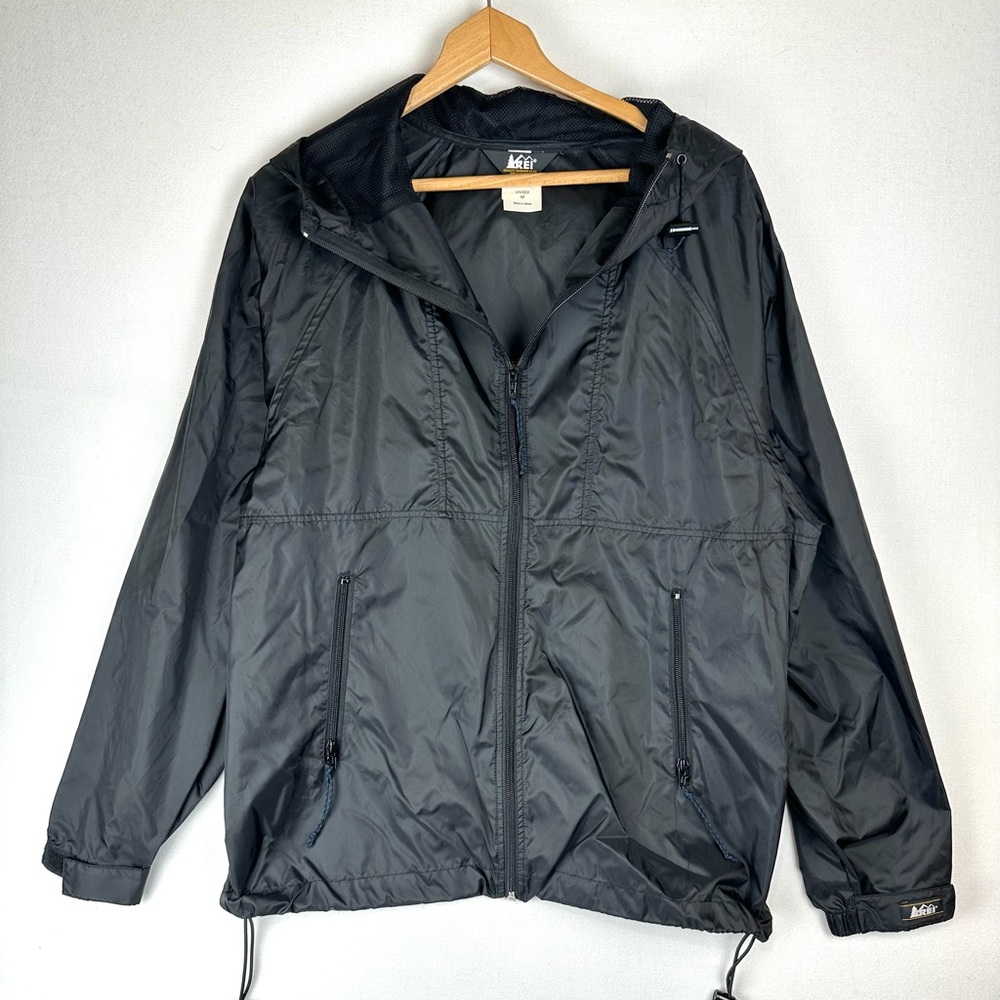 REI Nylon Hooded Full Zip Lightweight‎ Packable Jacket Unisex